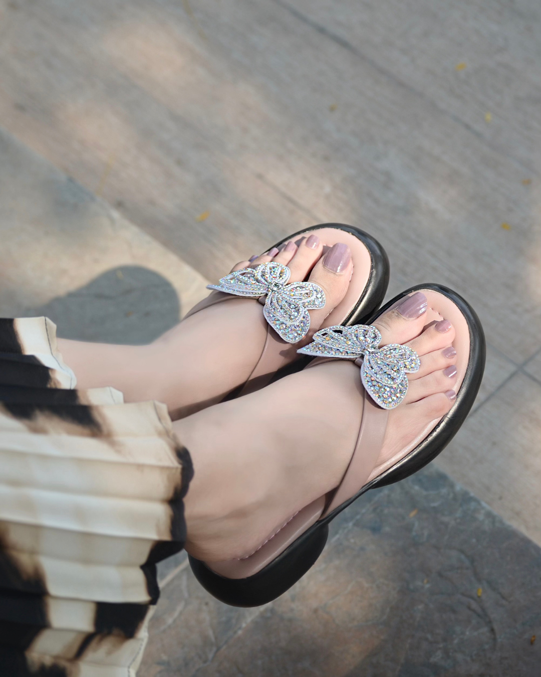 Stella Chunky Slides - Peach