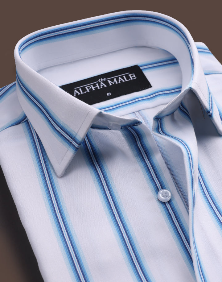 White Base Broad Stripes