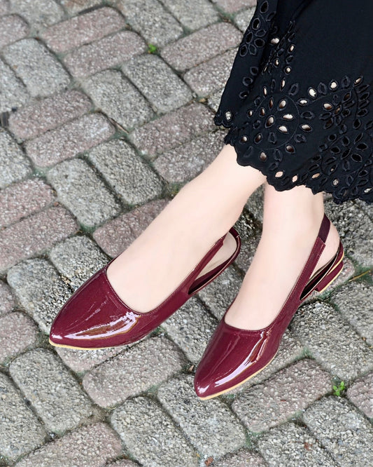 Moria Sling Back Pumps - Maroon