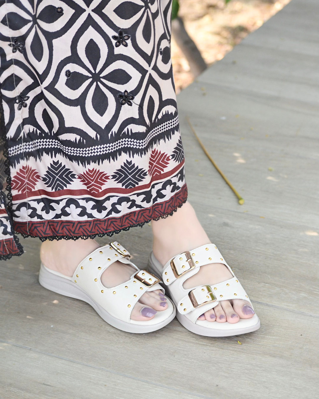 Nora Chunky Slides - Beige