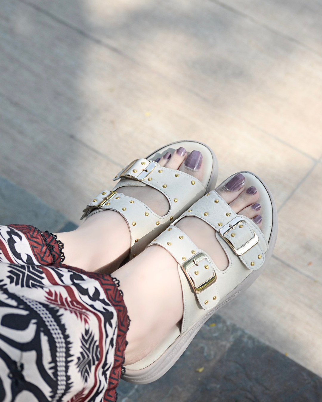 Nora Chunky Slides - Beige