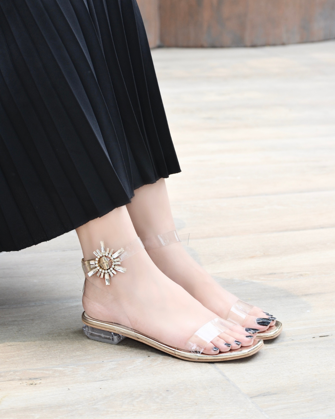 Swetra Crystal Flats - Gold