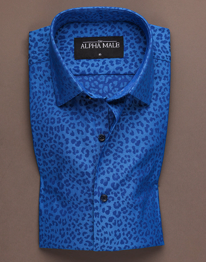 Cheetah Textured in Blue