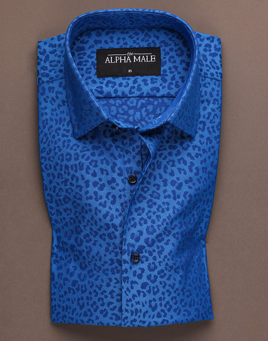 Cheetah Textured in Blue