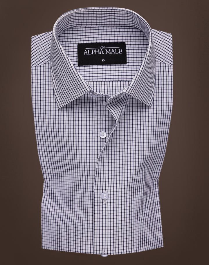 Contemporary White Checkered