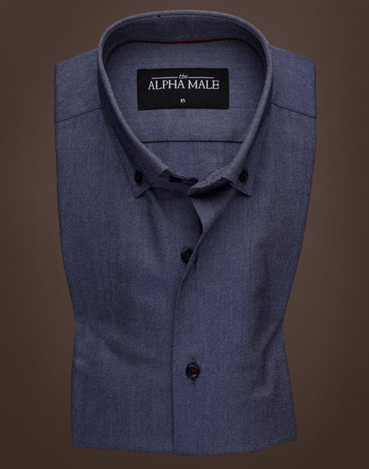 Denim Blue in Polo Oxford