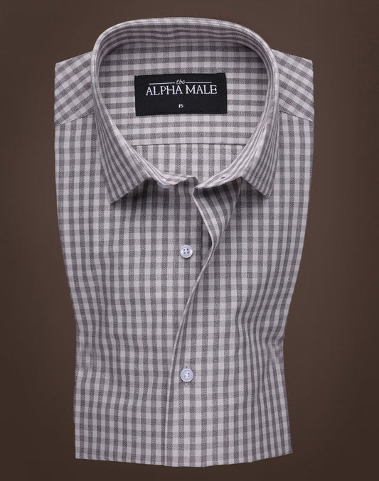 Gingham Grey Textured