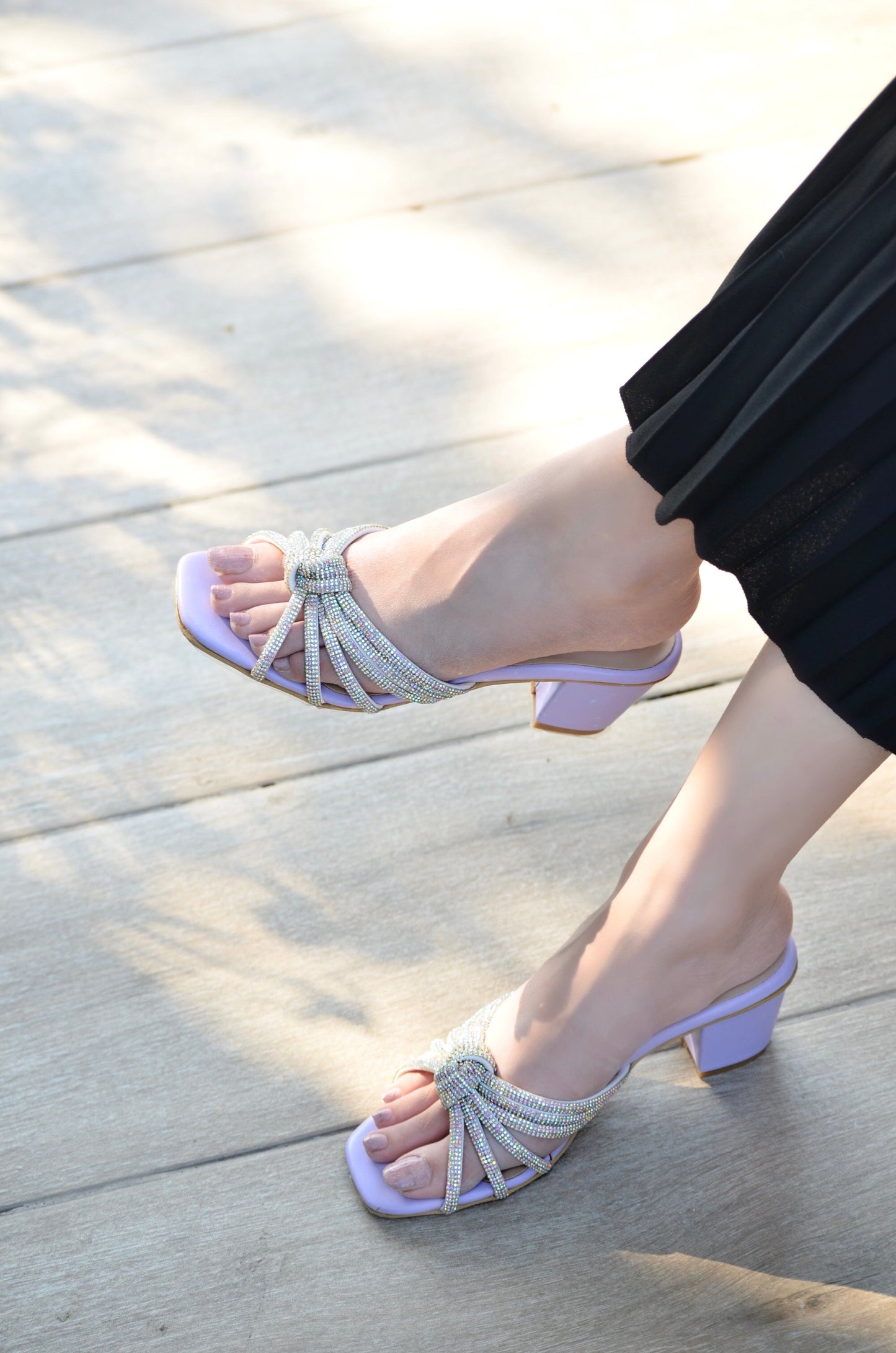Tiasa Block Heels - Purple
