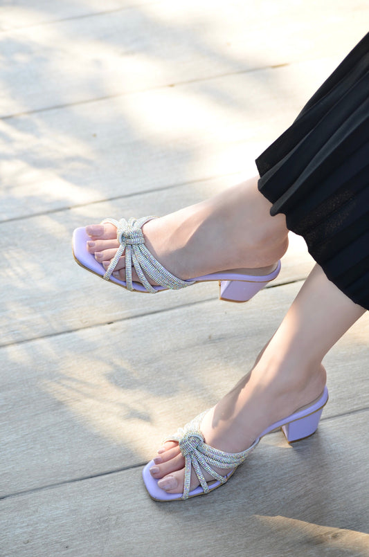 Tiasa Block Heels - Purple