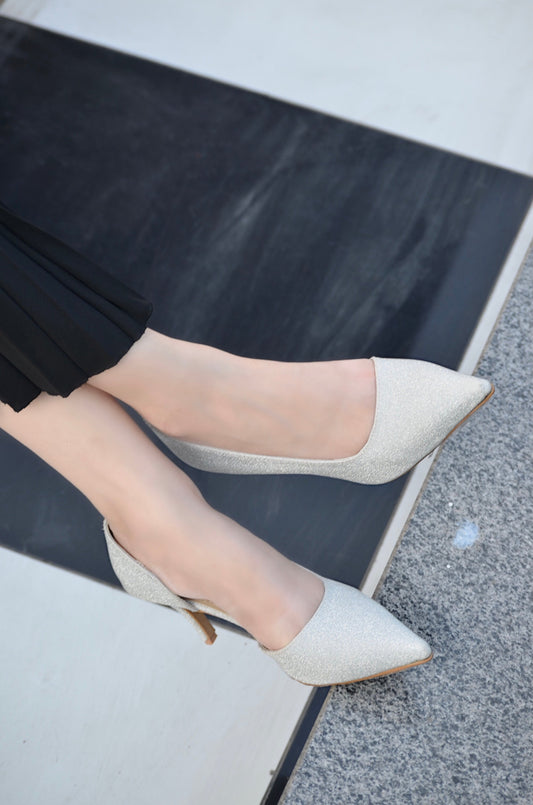 Fiona Pencil Heels - Silver