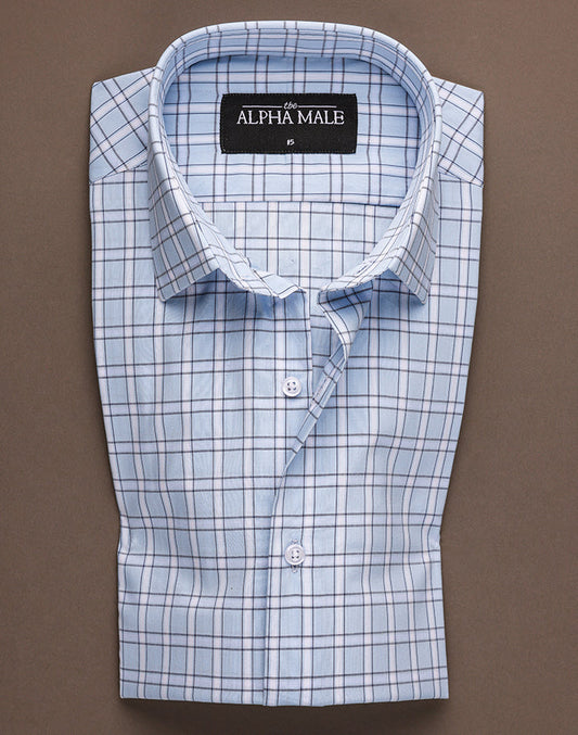 Sky Blue & White Checkered