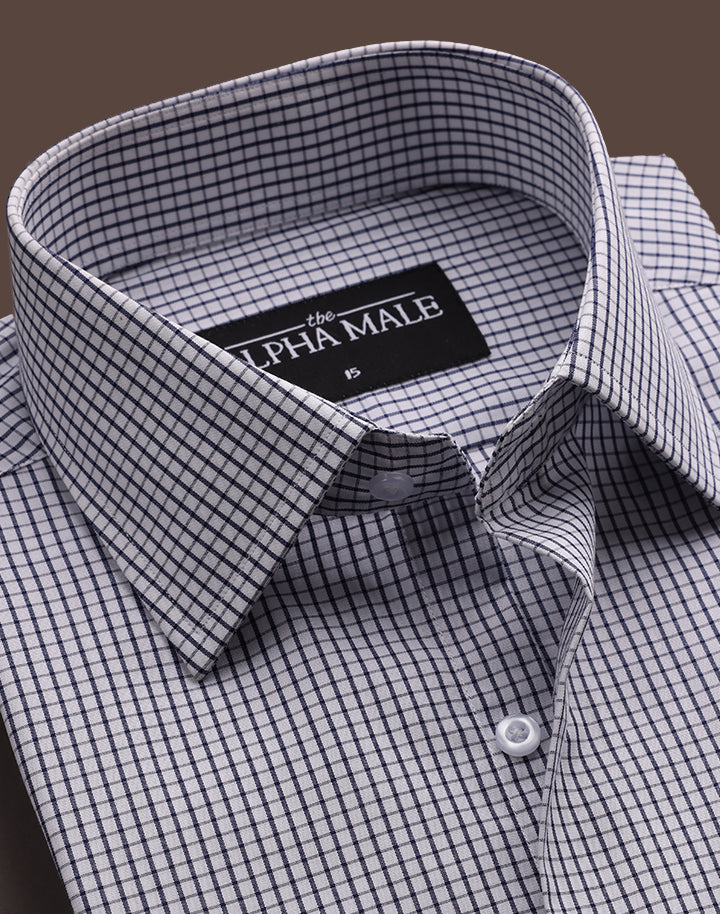 Contemporary White Checkered