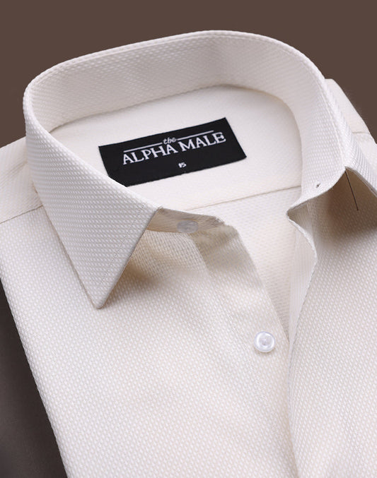 Self Textured in Cream White