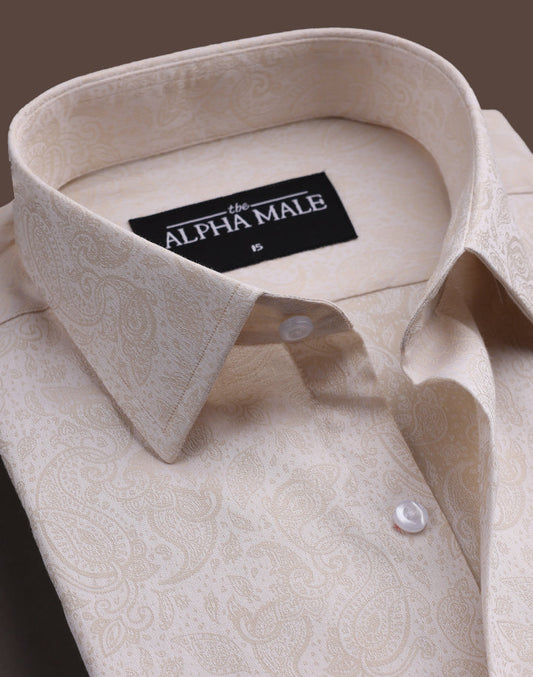 Embossed Paisley in Cream