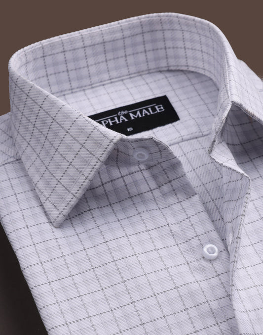 White & Grey Box Checkered