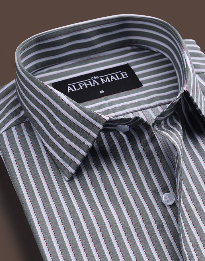 Balanced Stripes in Green & White